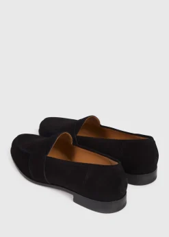 Paul Stuart Loafers^Lee Penny Loafer Black Suede
