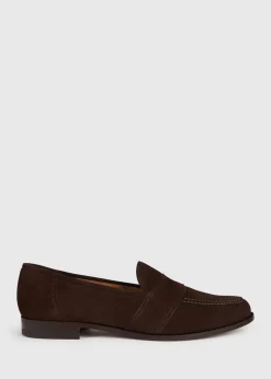 Paul Stuart Loafers^Lee Penny Loafer Brown Suede