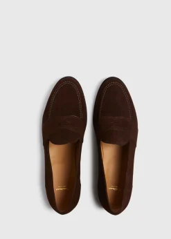 Paul Stuart Loafers^Lee Penny Loafer Brown Suede