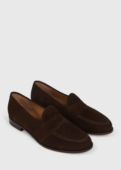 Paul Stuart Loafers^Lee Penny Loafer Brown Suede