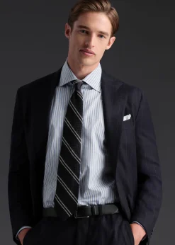 Paul Stuart Dress Shirts^ Striped Dress Shirt Light Blue
