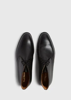 Paul Stuart Boots^Linc Leather Chukka Boot Black Grain
