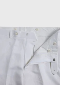 Paul Stuart Dress Pants^Linen & Silk James Dress Trouser White