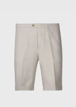 Paul Stuart Shorts & Swim Trunks^Linen Bermuda Short Natural