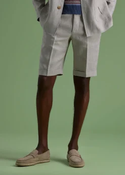 Paul Stuart Shorts & Swim Trunks^Linen Bermuda Short Natural
