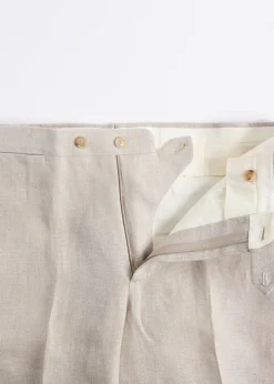 Paul Stuart Shorts & Swim Trunks^Linen Bermuda Short Natural
