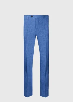 Paul Stuart Pants^Linen Chambray Trouser Denim