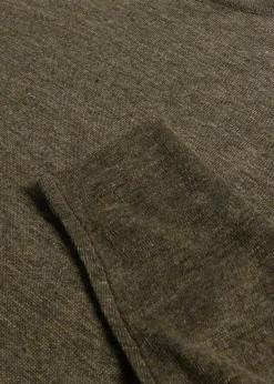 Paul Stuart Sweaters^Linen Crewneck Sweater Olive