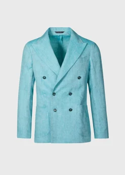 Paul Stuart Blazers & Jackets^Linen Double Breasted Jacket Green