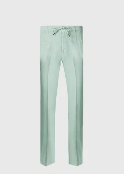 Paul Stuart Pants^Linen Drawstring Trouser Mint