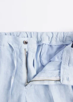 Paul Stuart Pants^Linen Drawstring Trouser Light Blue