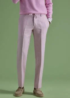 Paul Stuart Pants^Linen Drawstring Trouser Light Pink