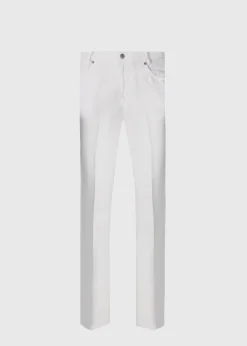 Paul Stuart Formal Shop|Dress Pants^Linen Five Pocket Pant White