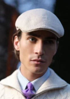 Paul Stuart Scarves, Hats, Gloves^Linen Hopsack Ivy Cap Sand