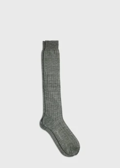 Paul Stuart Socks^Linen Mélange Sock Olive