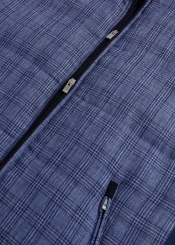 Paul Stuart Vests|Outerwear^Linen Plaid Vest Blue