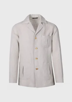 Paul Stuart Blazers & Jackets|Outerwear^Linen Safari Jacket Natural