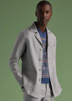 Paul Stuart Blazers & Jackets|Outerwear^Linen Safari Jacket Natural