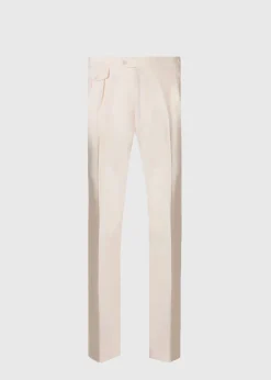Paul Stuart Pants^Linen Washed Pleated Front Trouser Sand