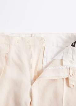 Paul Stuart Pants^Linen Washed Pleated Front Trouser Sand
