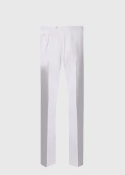 Paul Stuart Pants^Linen Washed Pleated Front Trouser White