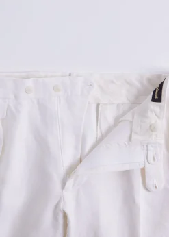 Paul Stuart Pants^Linen Washed Pleated Front Trouser White