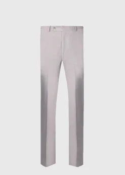 Paul Stuart Pants^Linen/Silk Solid Dress Trouser Grey