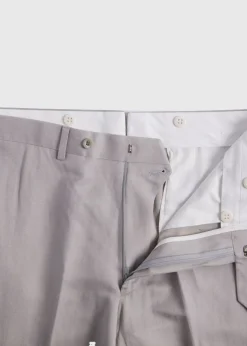 Paul Stuart Pants^Linen/Silk Solid Dress Trouser Grey