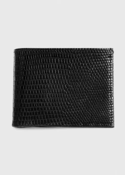 Paul Stuart Lifestyle^Lizard Slim Billfold Black