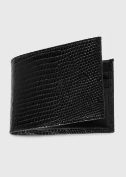 Paul Stuart Lifestyle^Lizard Slim Billfold Black