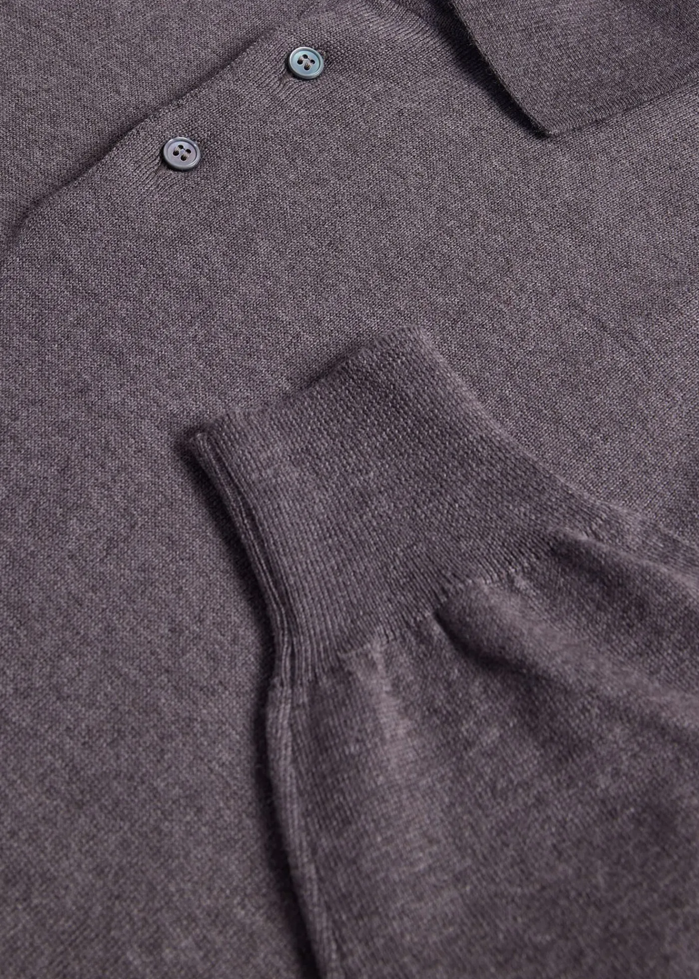Paul Stuart Polos & T-Shirts|Sweaters^Long Sleeve Merino Wool Polo Shirt Taupe
