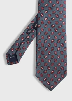 Paul Stuart Ties^Madder Silk Hexagon Print Tie Green