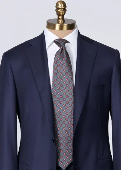 Paul Stuart Ties^Madder Silk Hexagon Print Tie Green