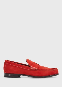 Paul Stuart Loafers^Mason Suede Loafer Red