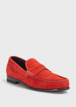 Paul Stuart Loafers^Mason Suede Loafer Red