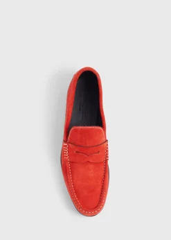 Paul Stuart Loafers^Mason Suede Loafer Red