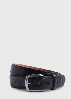 Paul Stuart Belts^Matte Alligator Belt Black