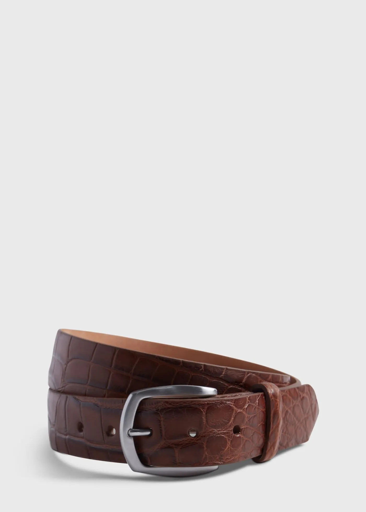 Paul Stuart Belts^Matte Alligator Belt Tan