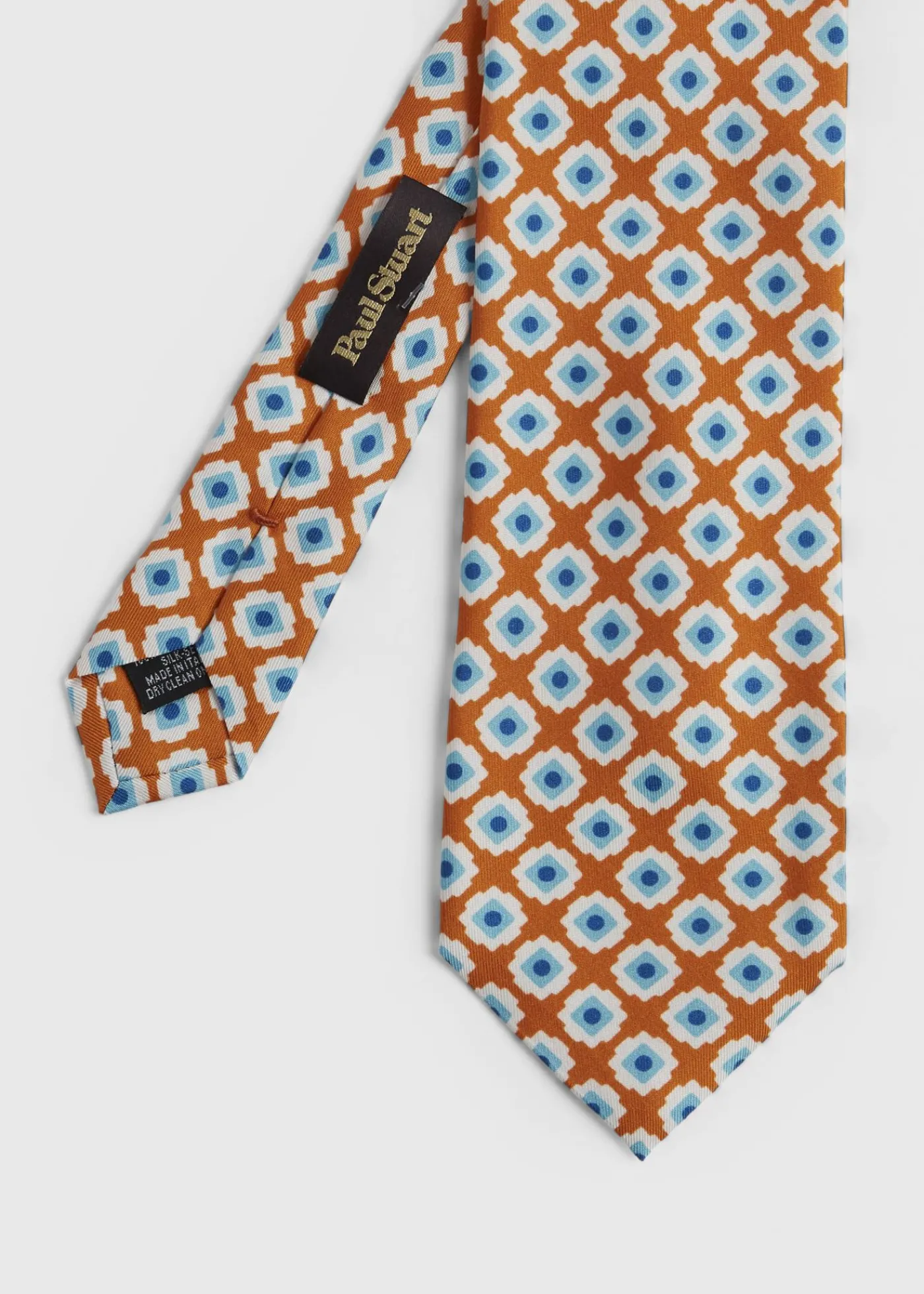 Paul Stuart Ties^Medallion Print Tie Rust