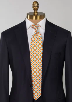 Paul Stuart Ties^Medallion Print Tie Rust