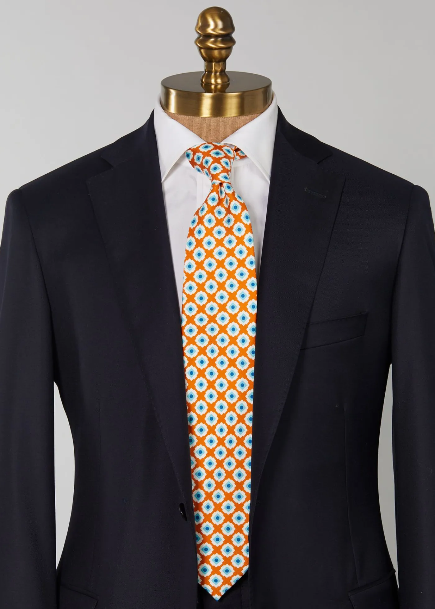 Paul Stuart Ties^Medallion Print Tie Rust
