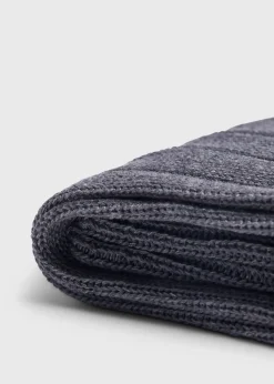 Paul Stuart Socks^Mercerized Cotton Ribbed Sock Mid Grey