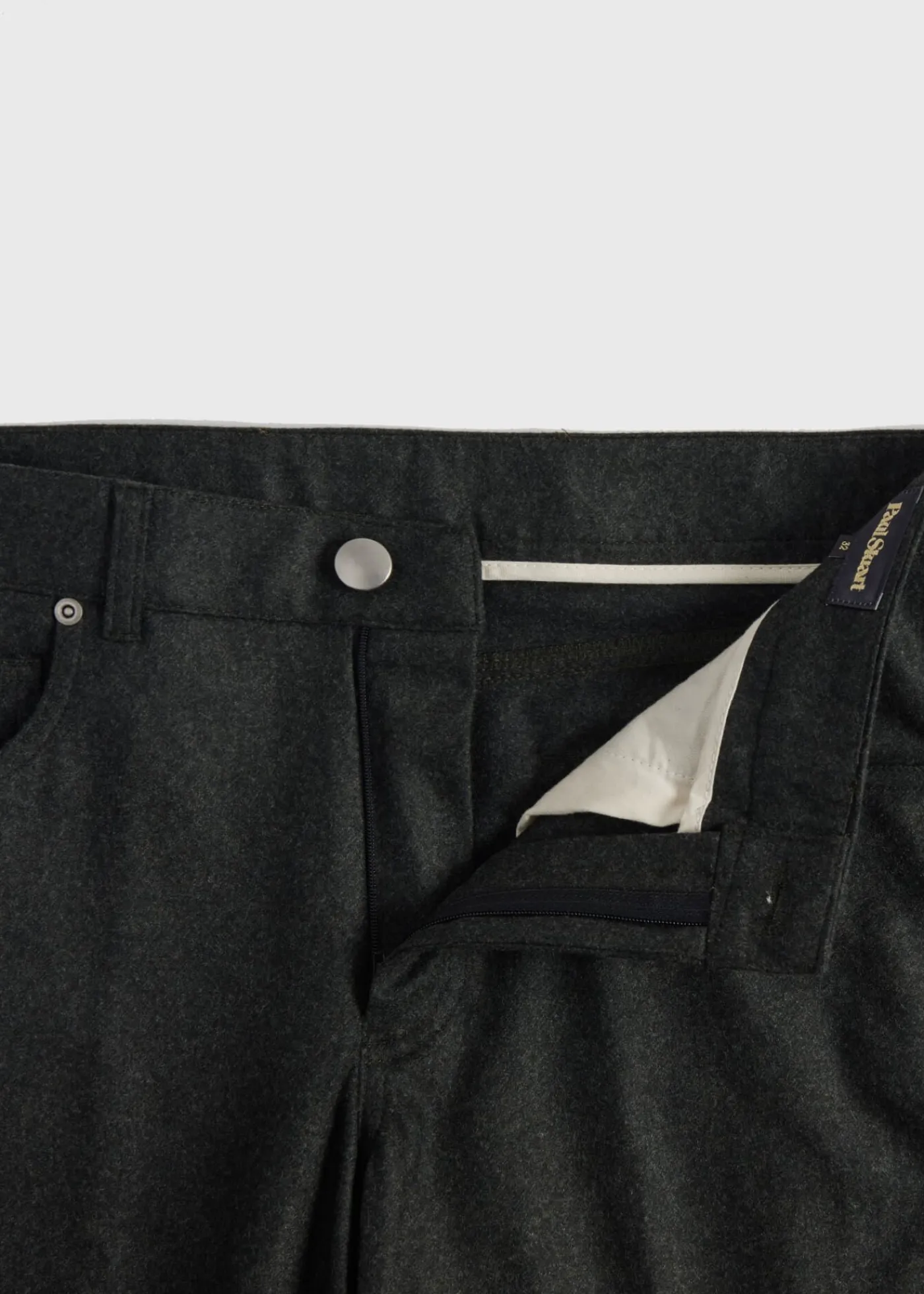 Paul Stuart Dress Pants|Pants^Merino Wool Five Pocket Pant Olive