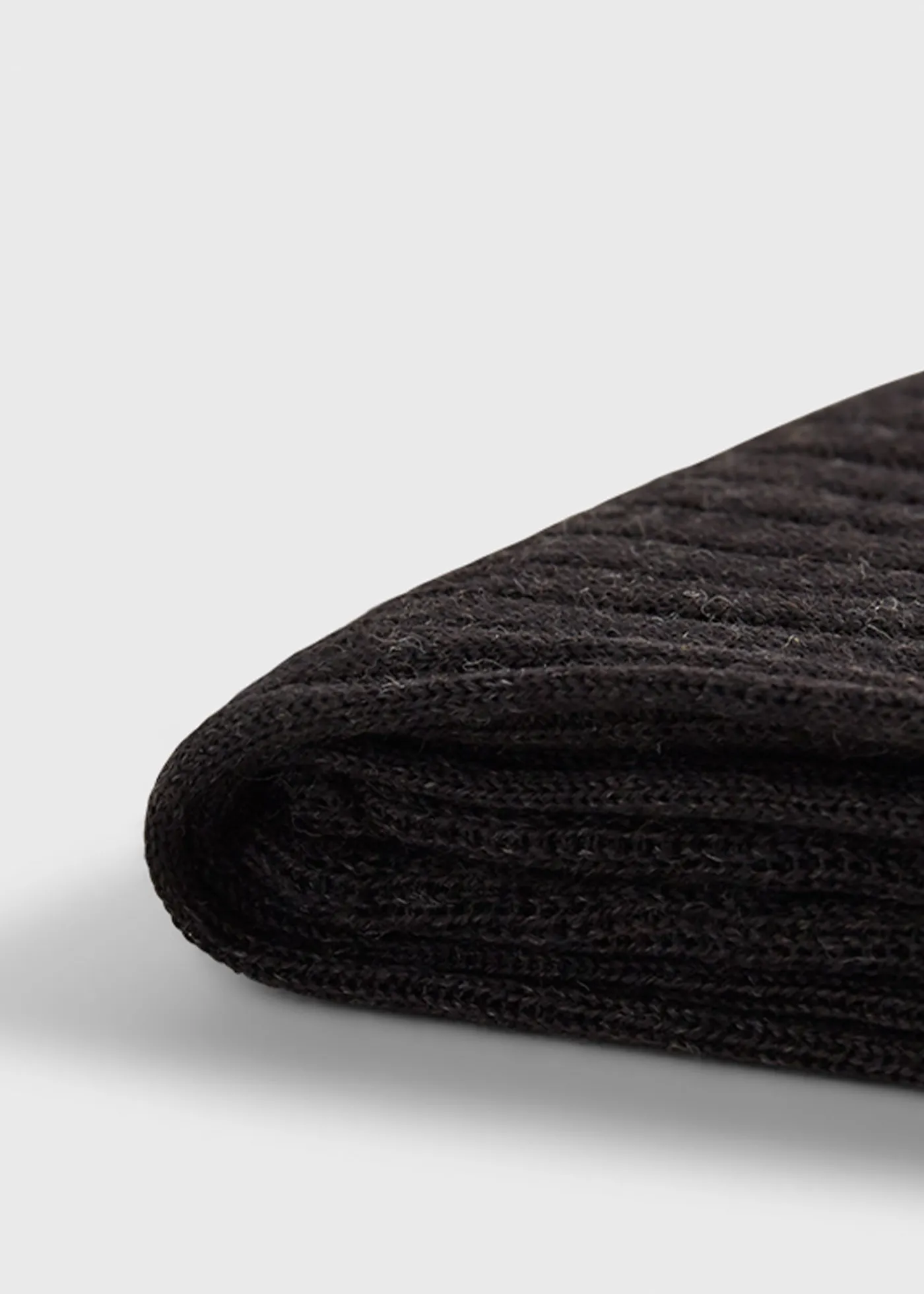 Paul Stuart Socks^Merino Wool Ribed Sock Grey
