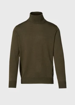 Paul Stuart Sweaters^Merino Wool Turtleneck Olive