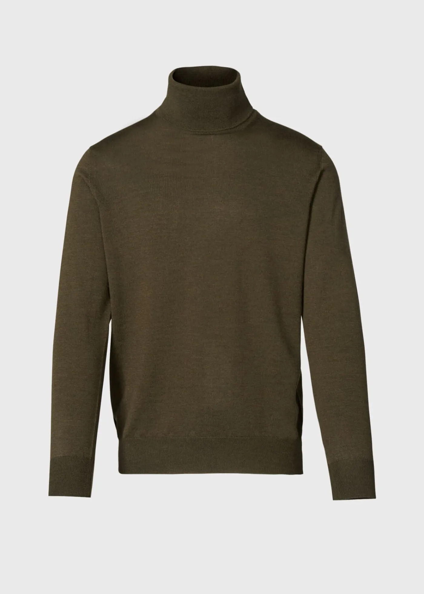 Paul Stuart Sweaters^Merino Wool Turtleneck Olive