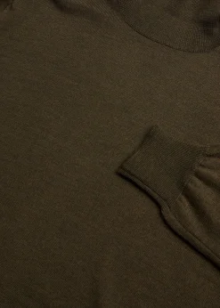 Paul Stuart Sweaters^Merino Wool Turtleneck Olive