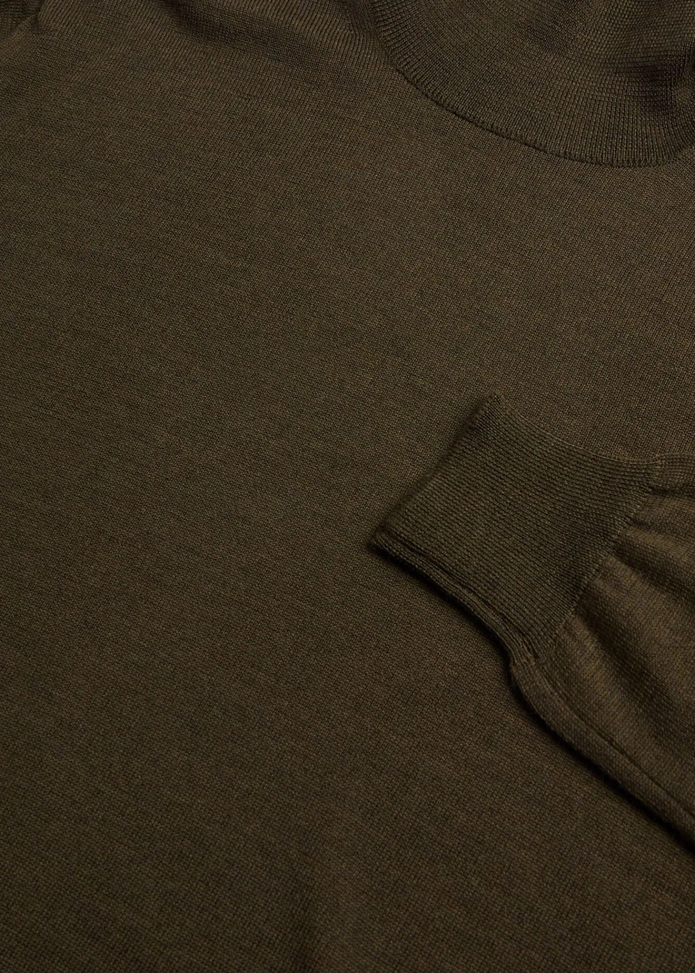 Paul Stuart Sweaters^Merino Wool Turtleneck Olive