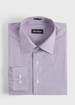 Paul Stuart Dress Shirts^Micro Check Slim Fit Dress Shirt Red