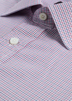 Paul Stuart Dress Shirts^Micro Check Slim Fit Dress Shirt Red
